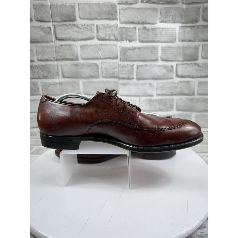 Foot-So-Port Supreme VINTAGE Men’s 12.5 Brown Leather Classic Derby Shoes NEW - Picture 3 of 14